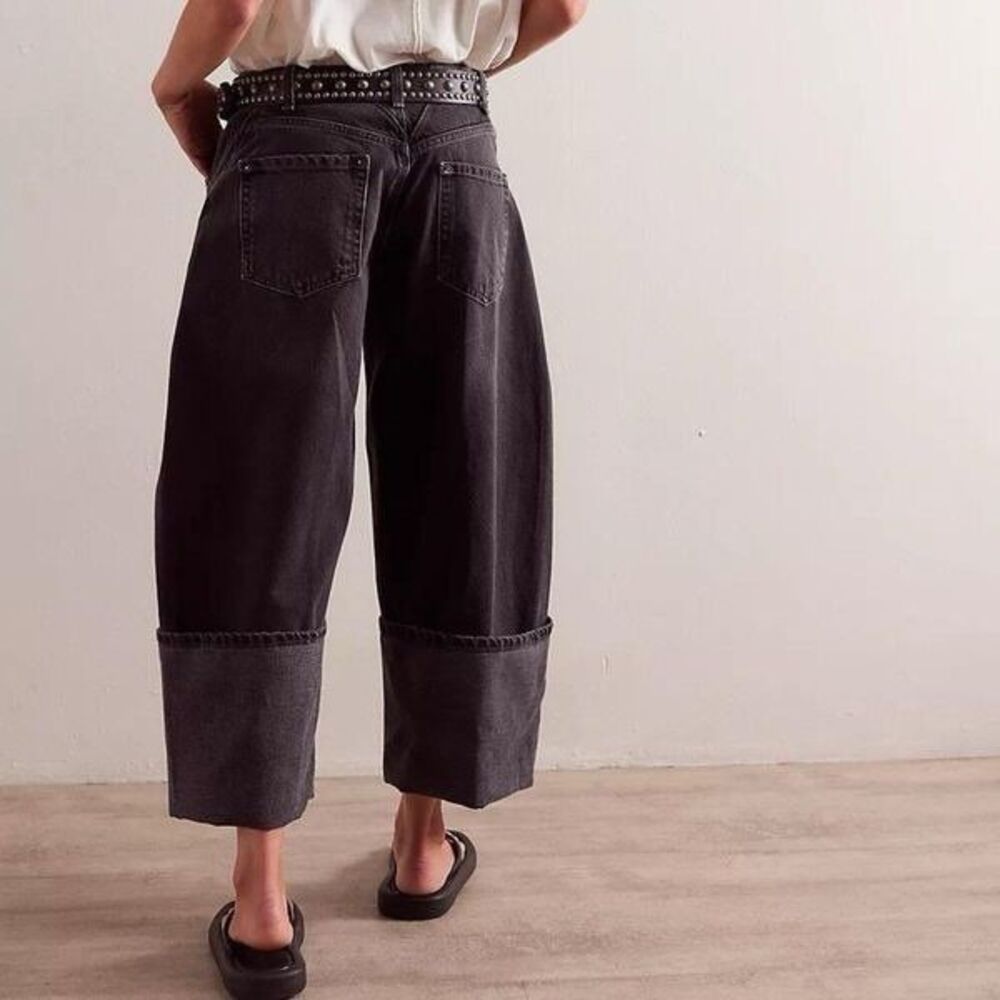 Free People Olsen Cuffed Crop Barrel Jeans - Picture 6 of 9